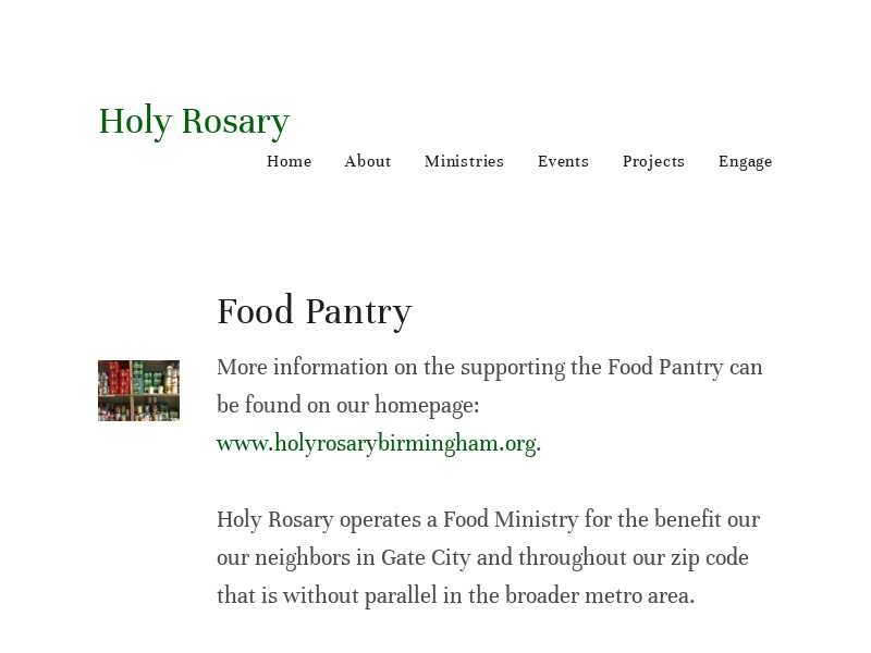 Holy Rosary Food Pantry