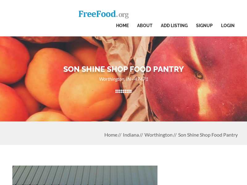 Son Shine Shop Food Pantry