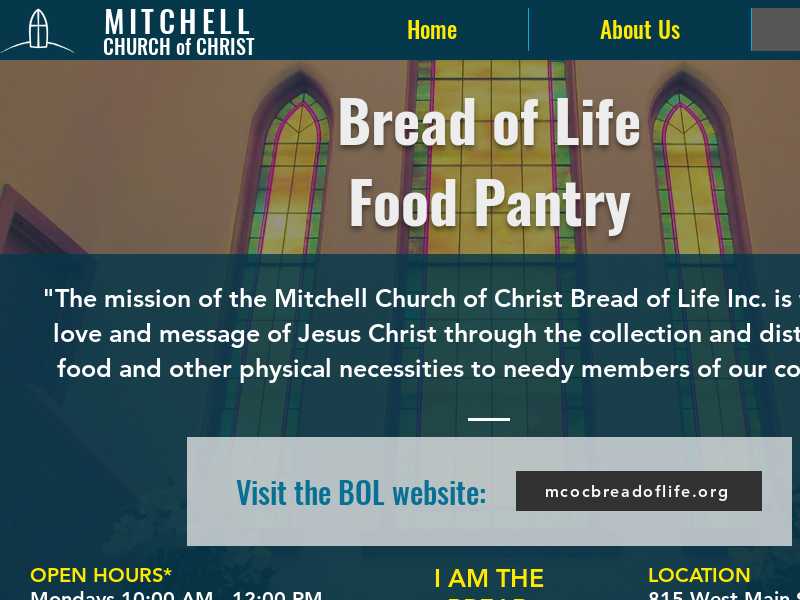 Mitchell Church of Christ - Bread of Life Food Pantry