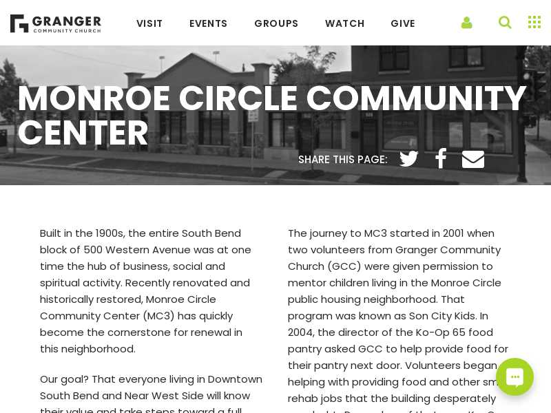 Monroe Circle Community Center Food Pantry