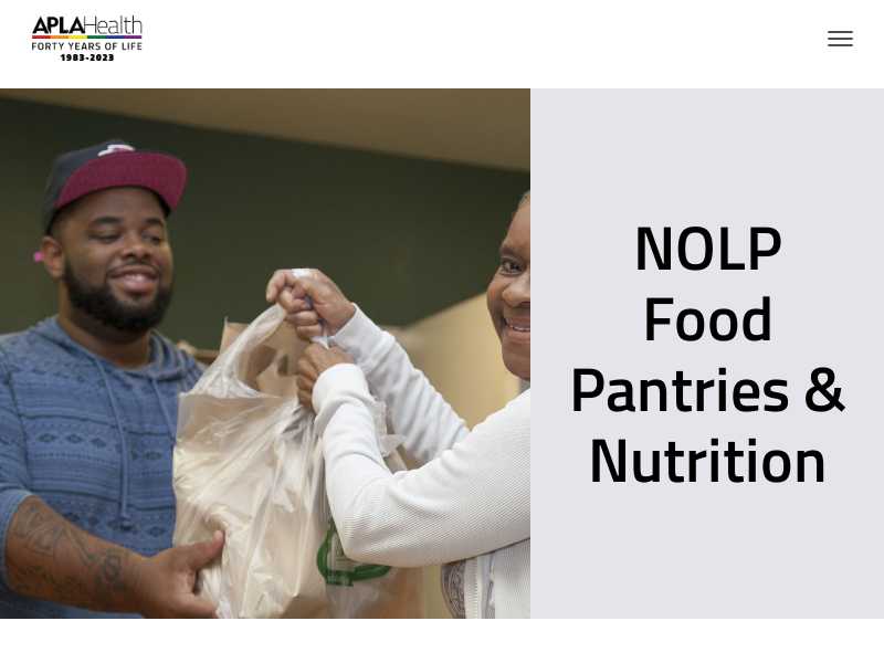 APLA - OASIS Clinic Food pantry