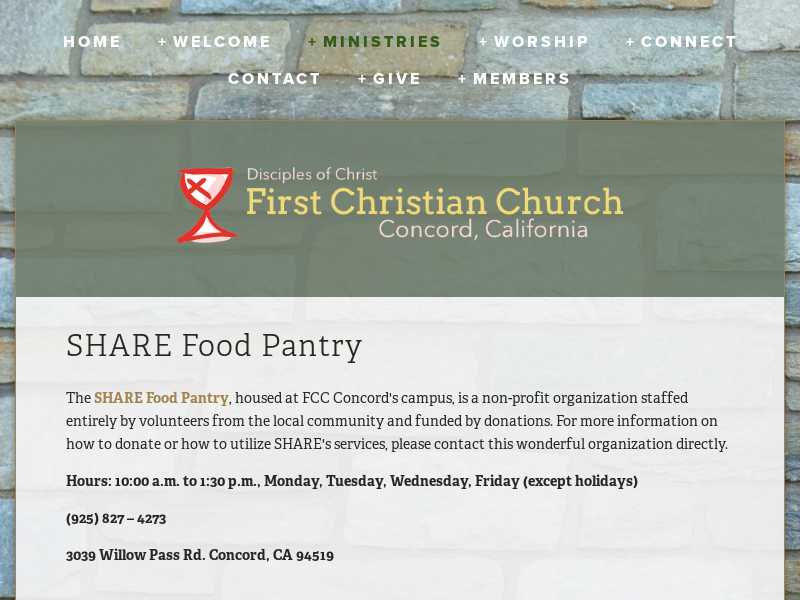 First Christian Church - SHARE Food Pantry