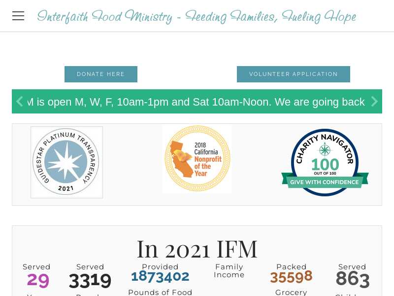 Interfaith Food Ministry of Nevada County