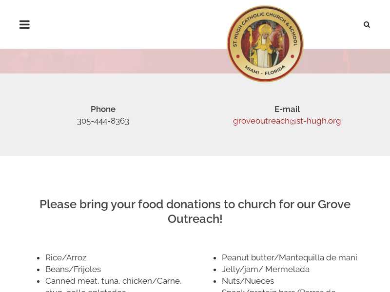 Grove Outreach  - St. Hugh Catholic