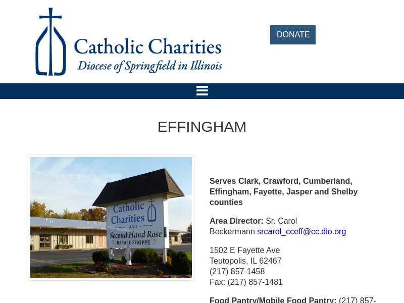 Effingham Catholic Charities Food Pantry